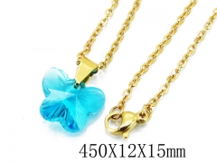 HY Stainless Steel 316L Necklaces(Crystal)-HY12N0125JLY