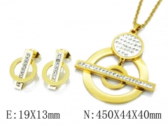 HY Wholesale 316L Stainless Steel CZ jewelry Set-HY08S0110HJC