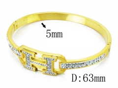 HY Wholesale Stainless Steel 316L Bangle(Crystal)-HY19B0078IAA