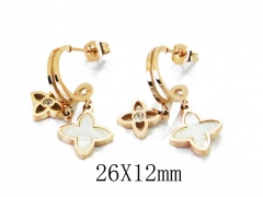 HY Wholesale 316L Stainless Steel Drops Earrings-HY32E0068HXX