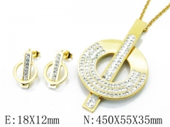 HY Wholesale 316L Stainless Steel CZ jewelry Set-HY08S0108HJA