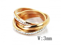 HY Wholesale 316L Stainless Steel CZ Rings-HY19R0405HIR