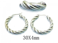 HY Stainless Steel Twisted Earrings-HY58E1371LW