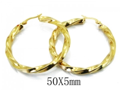 HY Stainless Steel Twisted Earrings-HY58E1358MZ