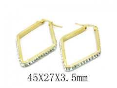 HY Stainless Steel 316L Crystal Hoop Earrings-HY58E1419LE