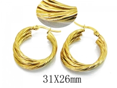 HY Stainless Steel Twisted Earrings-HY58E1394LQ