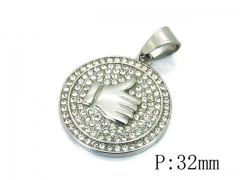 HY Wholesale Stainless Steel 316L CZ Pendant-HY13P1087HIW