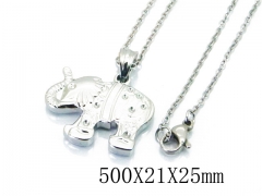 HY Stainless Steel 316L Necklaces (Animal Style)-HY64N0043MR