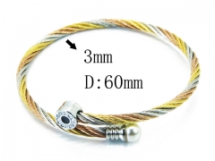 HY Stainless Steel 316L Bangle (Steel Wire)-HY38B0560HJV