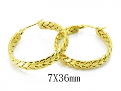 HY Stainless Steel Twisted Earrings-HY32E0080HZL