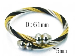 HY Stainless Steel 316L Bangle (Steel Wire)-HY38B0601HKE