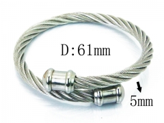 HY Stainless Steel 316L Bangle (Steel Wire)-HY38B0616HHE