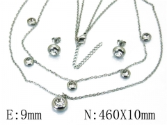 HY Wholesale 316L Stainless Steel CZ jewelry Set-HY59S1477OL