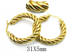 HY Stainless Steel Twisted Earrings-HY64E0394MZ