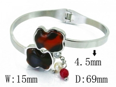 HY Stainless Steel 316L Bangle (Bear Style)-HY64B1414HOF