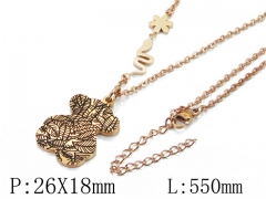 HY Stainless Steel 316L Necklaces (Bear Style)-HY90N0184HPE