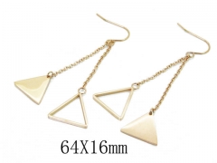 HY Wholesale 316L Stainless Steel Drops Earrings-HY91E0317HIV