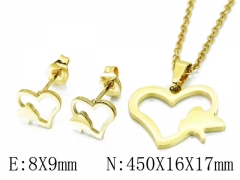 HY Wholesale 316L Stainless Steel Lover jewelry Set-HY58S0695JX