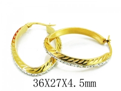 HY Stainless Steel Twisted Earrings-HY58E1468ML