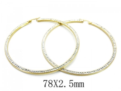 HY Stainless Steel 316L Crystal Hoop Earrings-HY58E1428HHC