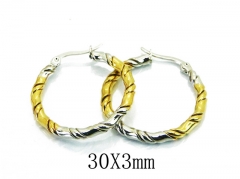 HY Stainless Steel Twisted Earrings-HY58E1446LE