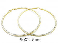 HY Stainless Steel 316L Crystal Hoop Earrings-HY58E1427HIF