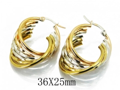 HY Stainless Steel Twisted Earrings-HY58E1457PZ