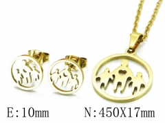 HY Wholesale 316L Stainless Steel Lover jewelry Set-HY58S0726JX