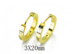 HY Stainless Steel 316L Huggie Hoop Earrings-HY32E0107OL