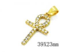 HY 316L Stainless Steel Cross CZ Pendants-HY15P0329HJC