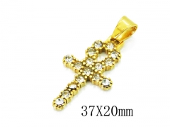 HY 316L Stainless Steel Cross CZ Pendants-HY15P0328HJD