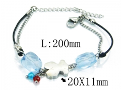 HY Stainless Steel 316L Bracelet (Bear Style)-HY64B1446HLB