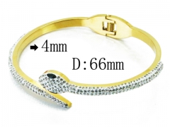 HY Wholesale Stainless Steel 316L Bangle(Crystal)-HY64B1457IKA