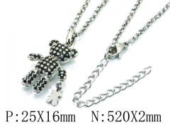 HY Stainless Steel 316L Necklaces (Bear Style)-HY90N0195HOS