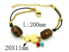 HY Stainless Steel 316L Bracelet (Bear Style)-HY64B1450HMB