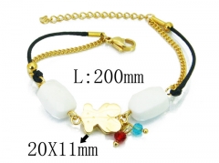 HY Stainless Steel 316L Bracelet (Bear Style)-HY64B1455HMS