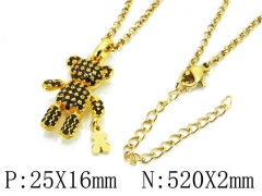 HY Stainless Steel 316L Necklaces (Bear Style)-HY90N0196IGG