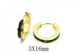 HY Stainless Steel 316L Huggie Hoop Earrings-HY05E1932HAA