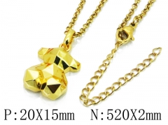 HY Stainless Steel 316L Necklaces (Bear Style)-HY90N0187HMD