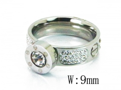 HY Wholesale 316L Stainless Steel CZ Rings-HY19R0496HEE