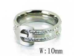 HY Wholesale 316L Stainless Steel CZ Rings-HY19R0493PE