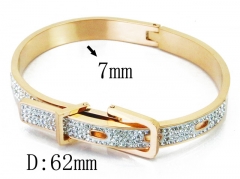 HY Wholesale Stainless Steel 316L Bangle(Crystal)-HY19B0247IIA