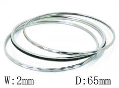 HY Stainless Steel 316L Bangle (Merger)-HY19B0174HOR