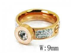 HY Wholesale 316L Stainless Steel CZ Rings-HY19R0498HHA