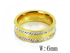 HY Wholesale 316L Stainless Steel CZ Rings-HY19R0530PX