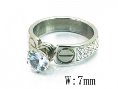 HY Wholesale 316L Stainless Steel CZ Rings-HY19R0499HWW