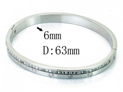 HY Wholesale Stainless Steel 316L Bangle(Crystal)-HY19B0266HNW