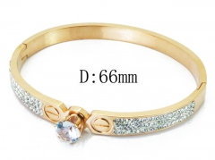 HY Wholesale Stainless Steel 316L Bangle(Crystal)-HY19B0225HPS