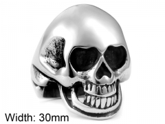 HY Wholesale 316L Stainless Steel Skull Rings-HY0012R211