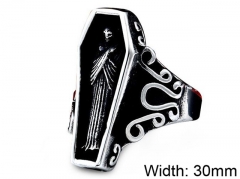 HY Wholesale 316L Stainless Steel Skull Rings-HY0012R208